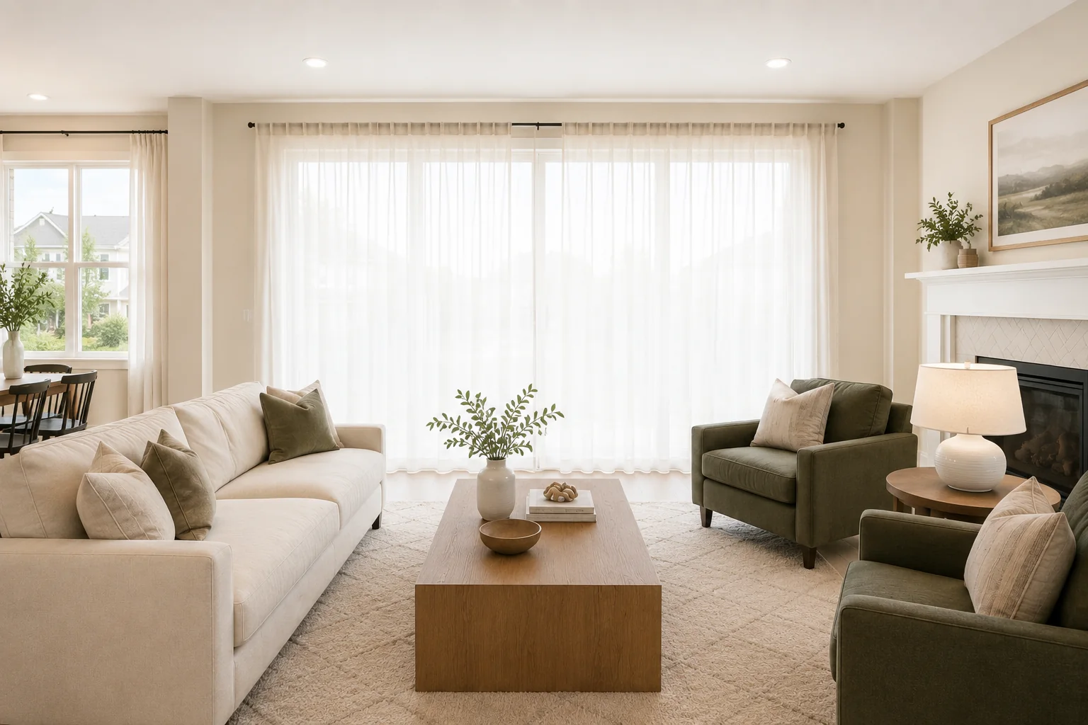 Living room after virtual staging